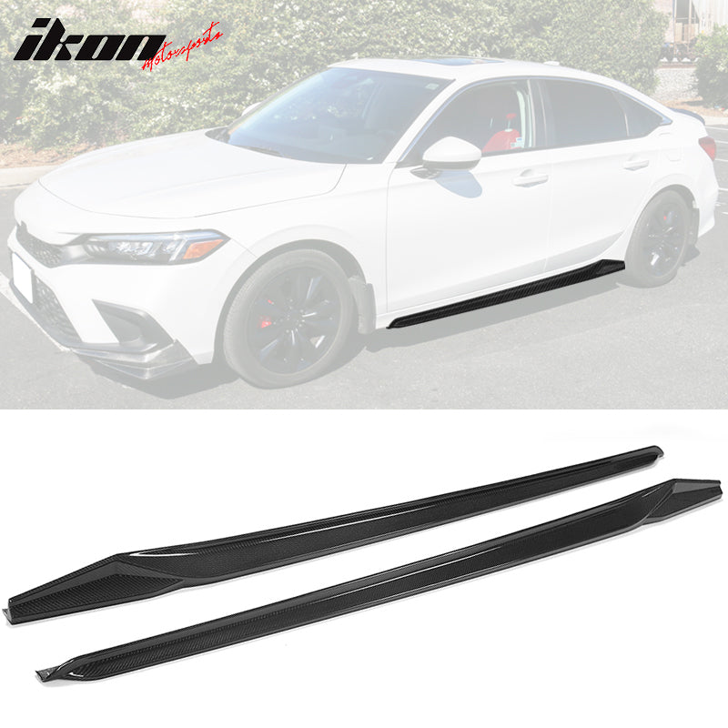 2022-2025 Honda Civic 11th Gen Sedan HPD Style Carbon Fiber Side Skirt