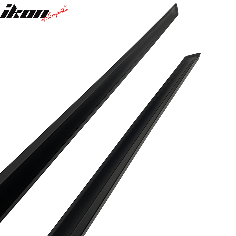 IKON MOTORSPORTS, Side Skirts Compatible With 2011-2016 BMW F10 Mtech, Matte Carbon Fiber MP Style Side Skirt Extension Rocker Panel Driver Passenger, 2012 2013 2014 2015