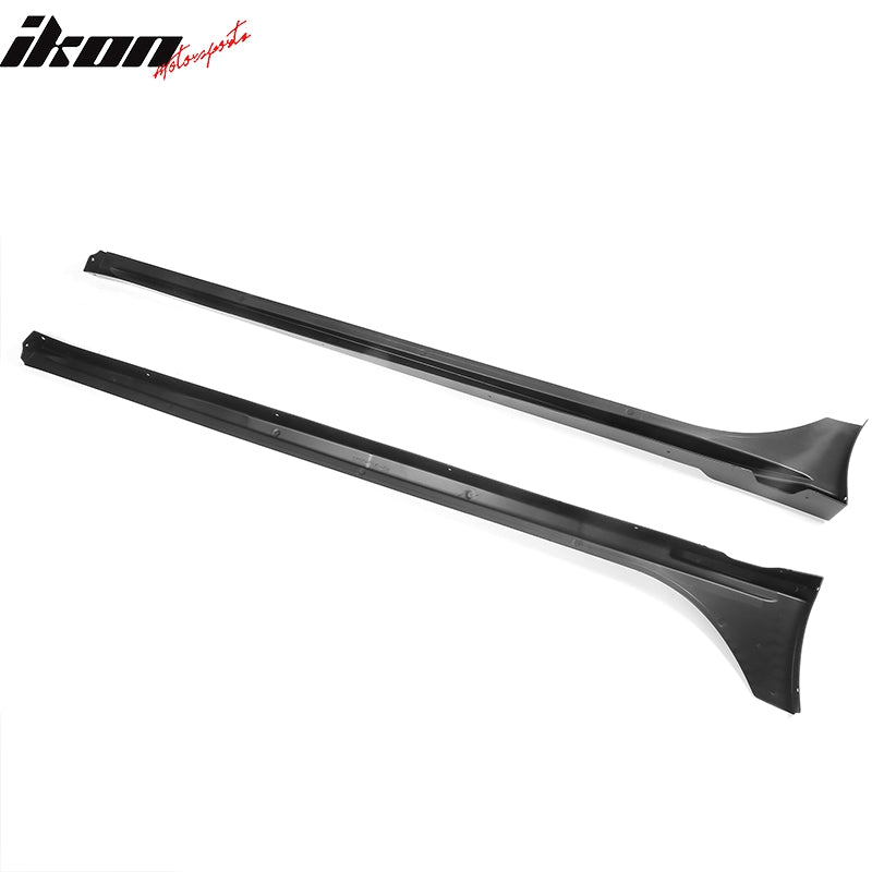 IKON MOTORSPORTS, Side Skirts Compatible With 2022 Honda Civic 11th Gen Sedan 4-Door, PP Side Skirts Extension Rocker Panels Added on Bodykit Replacement 2PCS