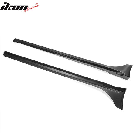 IKON MOTORSPORTS, Side Skirts Compatible With 2022 Honda Civic 11th Gen Sedan 4-Door, PP Side Skirts Extension Rocker Panels Added on Bodykit Replacement 2PCS