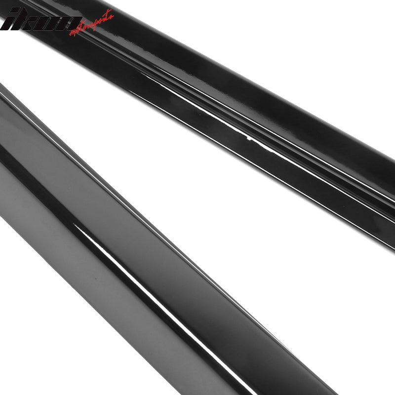 IKON MOTORSPORTS, Side Skirts Compatible With 2022 Honda Civic 11th Gen Sedan 4-Door, PP Side Skirts Extension Rocker Panels Added on Bodykit Replacement 2PCS