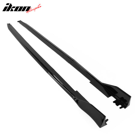 For 22-23 Honda Civic 11th Type R Side Skirts Extension Rocker Panel Gloss Black