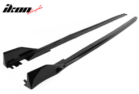 For 22-23 Honda Civic 11th Type R Side Skirts Extension Rocker Panel Gloss Black