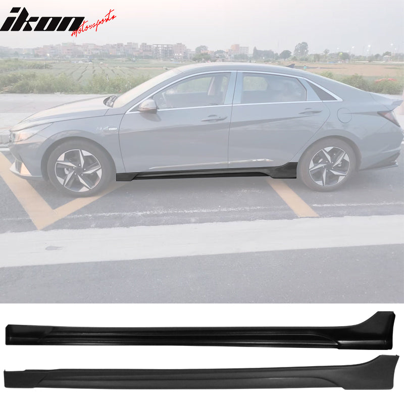 2021-2023 Hyundai Elantra Matte Bk Side Skirt Rocker Panel PP