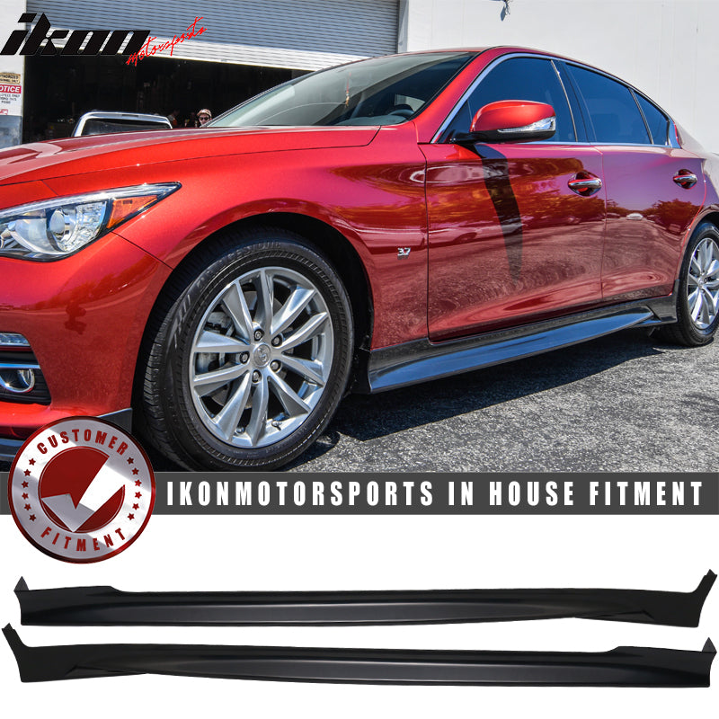 2014-2023 Infiniti Q50 Unpainted Side Skirts Rocker Panel ABS