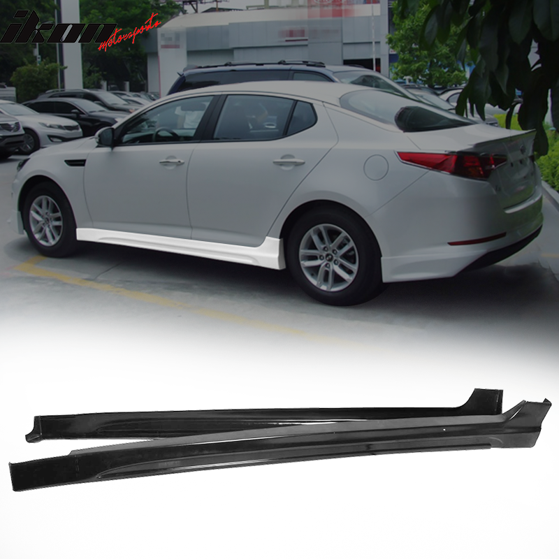 2010-2012 Kia Optima S Style Unpainted Side Skirts Rocker Panel PU