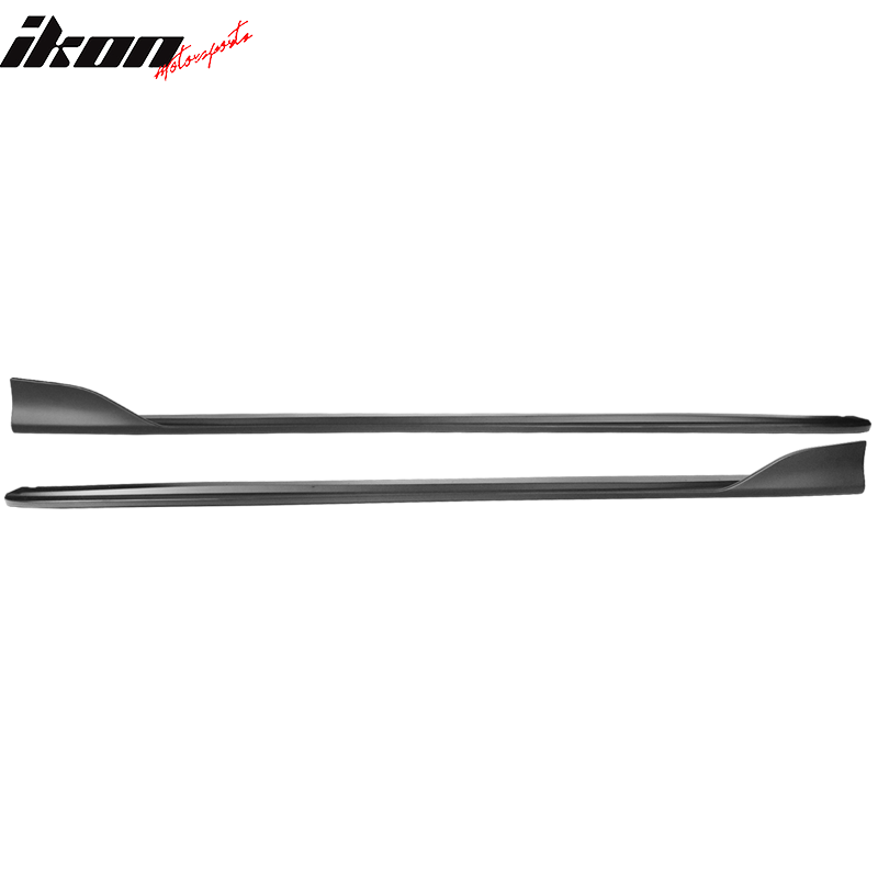 IKON MOTORSPORTS, Side Skirts Compatible With 2014-2020 Lexus IS F Sport, Type A Matte Black Rocker Panel Bottom Line Lip, 2015 2016 2017 2018 2019