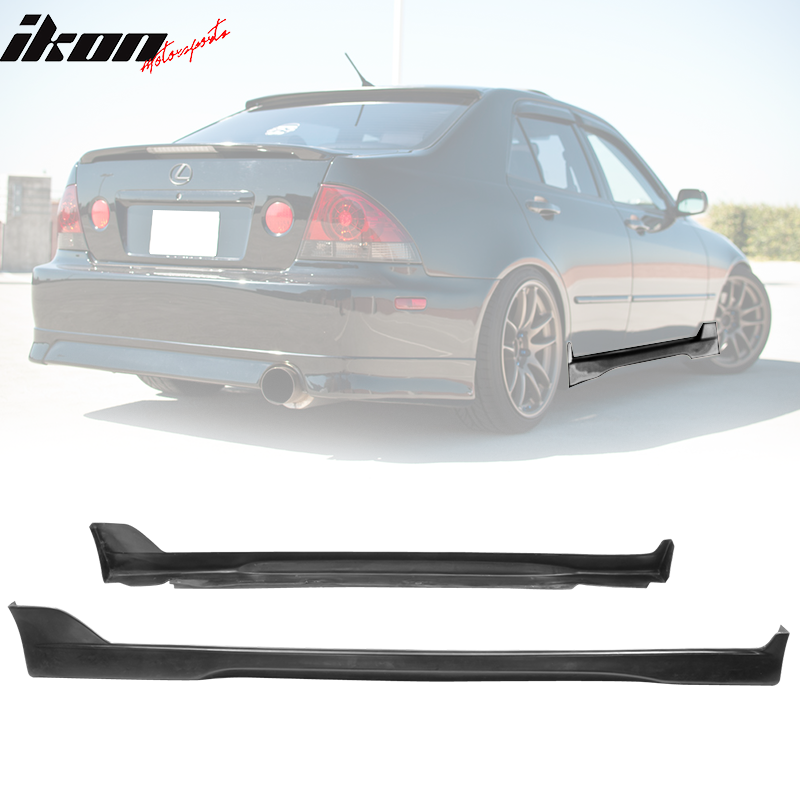 2001-2005 Lexus IS300 TR T-R Style Unpainted Black Side Skirts PU