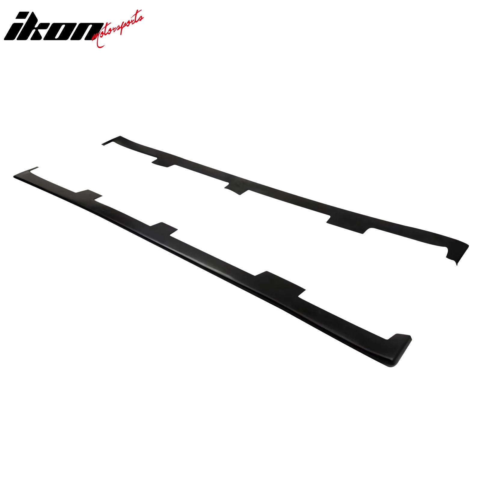 IKON MOTORSPORTS, Side Skirts Extention Compatible with 2007-2013 BMW 3-Series E90 E92 E93 & M3, UL Style Polyurethane Urethane PU Unpainted Black Rocker Panel Splitter Side Underbody Spoiler