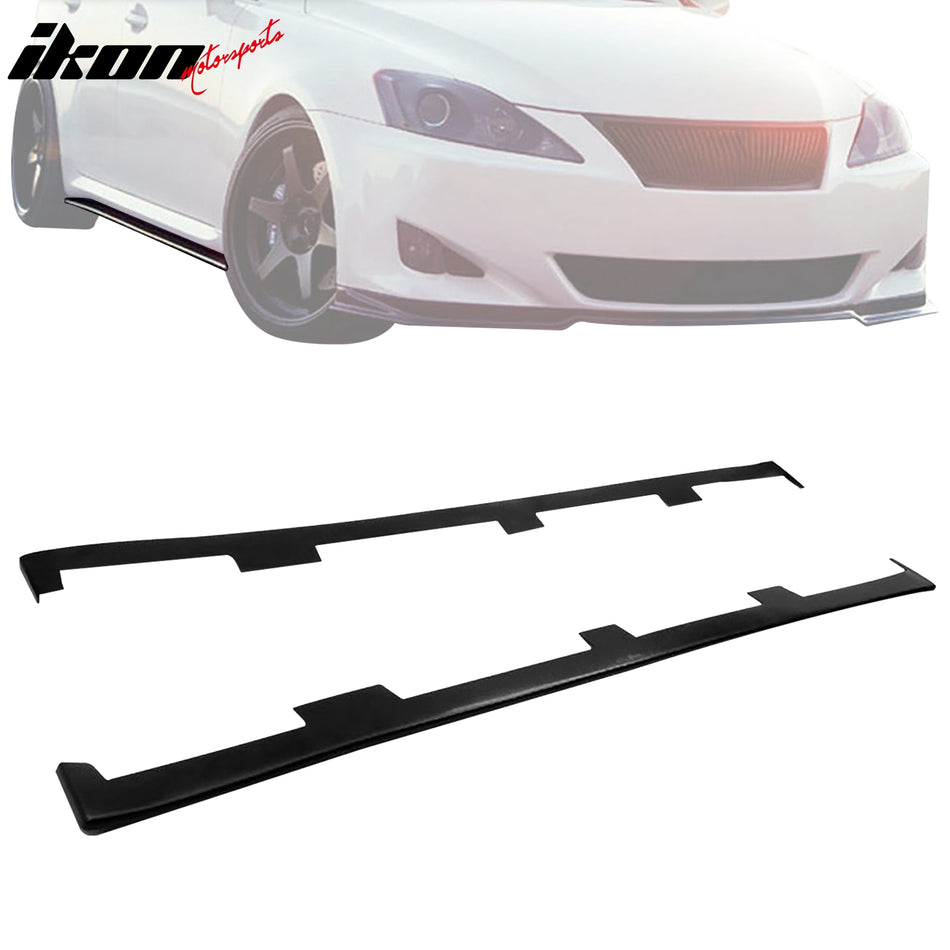 Universal Side Skirts 79" x 3" PU Black Extension Line Rocker Panel