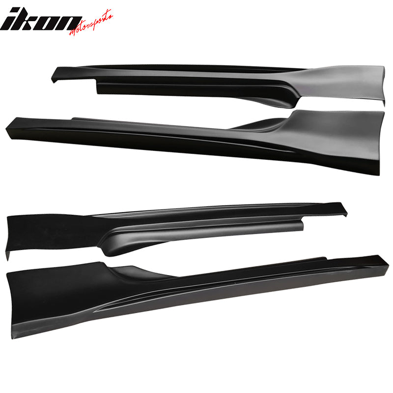 Fits 09-20 Nissan 370Z NS Style PP 2PCS Side Skirts Rocker Panel Unpainted Black