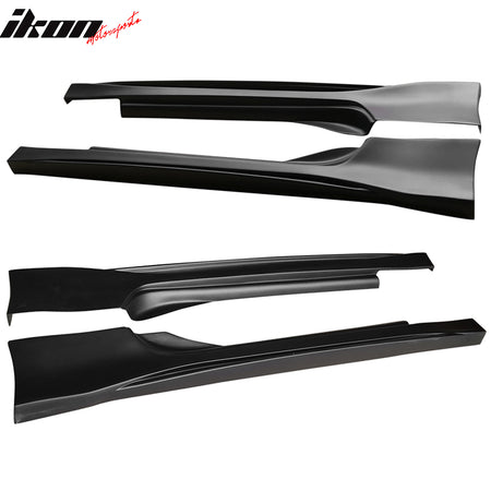 Fits 09-20 Nissan 370Z NS Style PP 2PCS Side Skirts Rocker Panel Unpainted Black