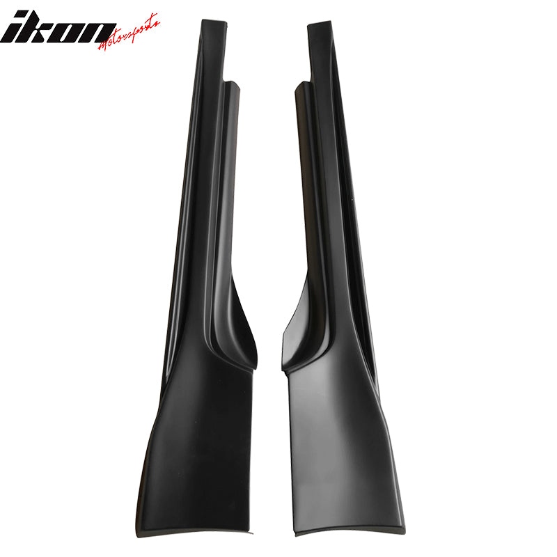 Fits 09-20 Nissan 370Z NS Style PP 2PCS Side Skirts Rocker Panel Unpainted Black