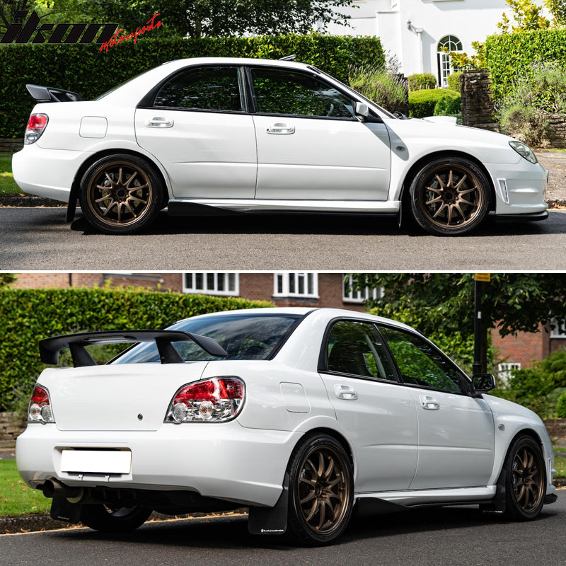 Side Skirt Compatible With 2002-2007 Subaru Impreza WRX STI, CS Style Side Skirts 2PC PP Polypropylene by IKON MOTORSPORTS,  2003 2004 2005 2006