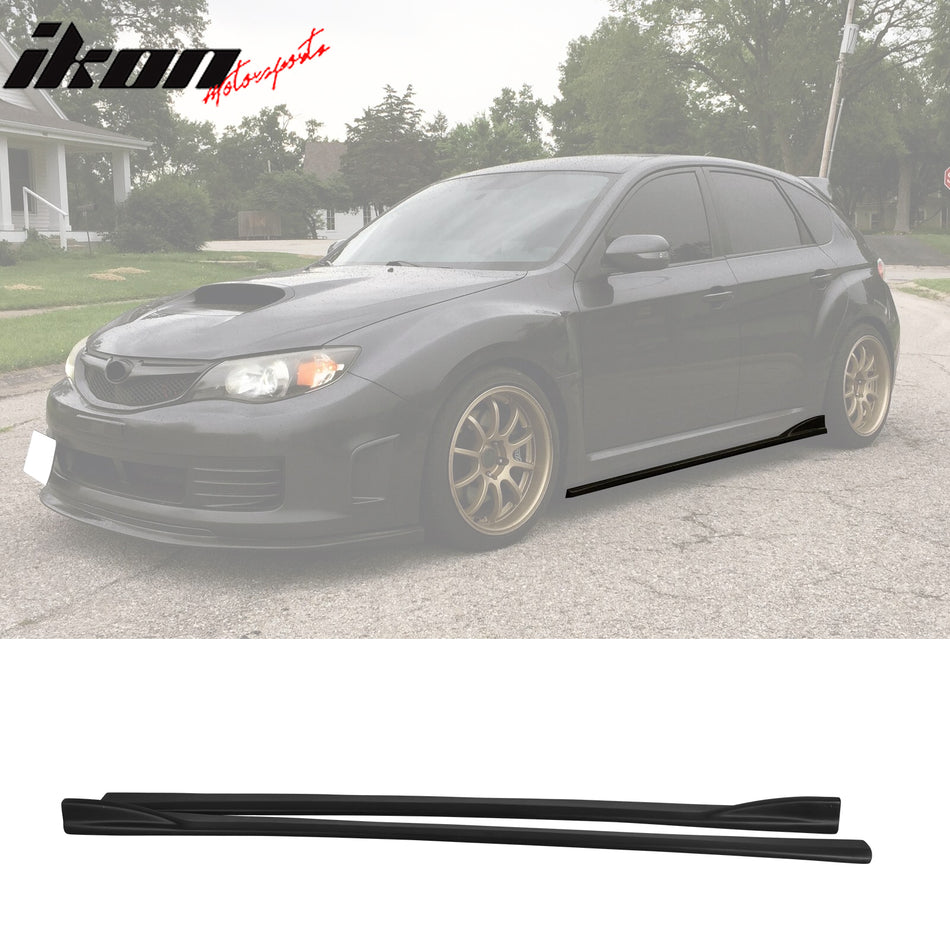 2008-2014 Subaru Impreza WRX STI CS Style Side Skirt Rocker Panel PU