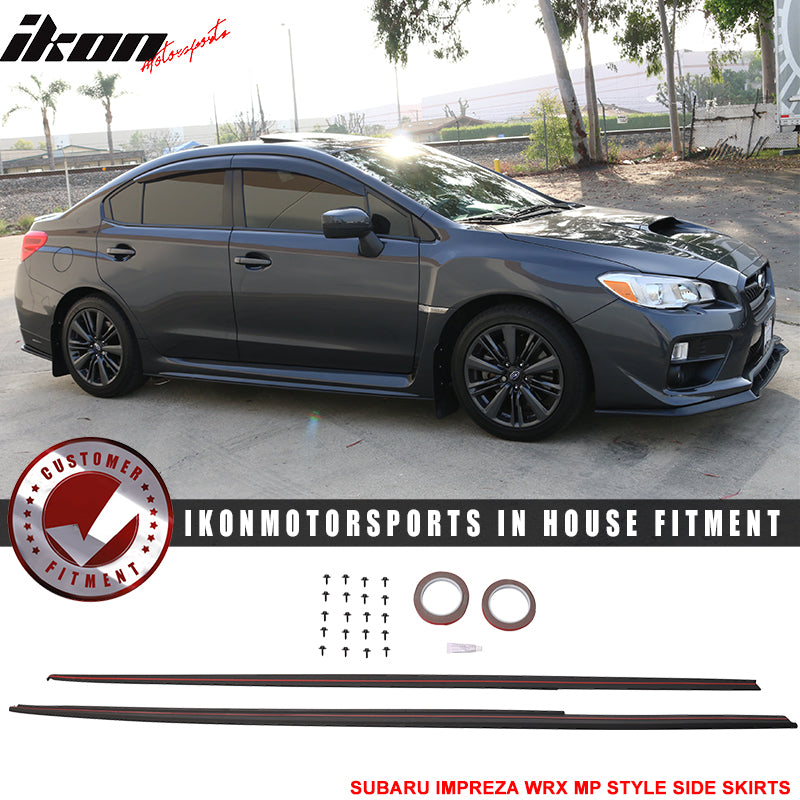 2015-2021 Subaru WRX STI MP Style Side Skirts Splitter Extension ABS