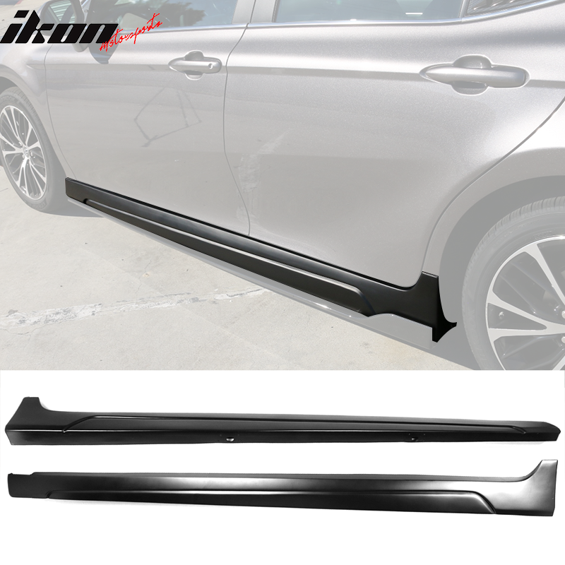 2018-2024 Toyota Camry IKON Style Matte Black PP Side Skirts Extension