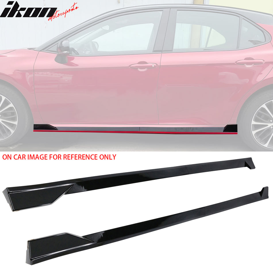 2025-Up Toyota Camry SE XSE TRD Style Side Skirts Lip Gloss Black PP