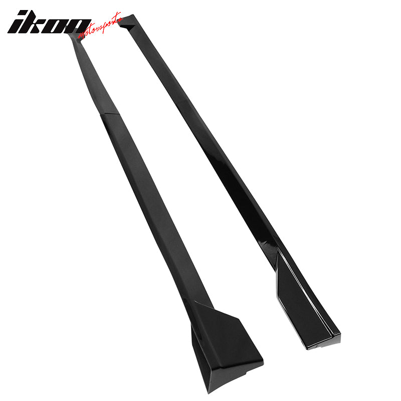 IKON MOTORSPORTS, Side Skirts Compatible With 2018-2022 Toyota Camry, TRD Style PP Side Extensions Line Protector Rocker Panel Splitter Left Right Side