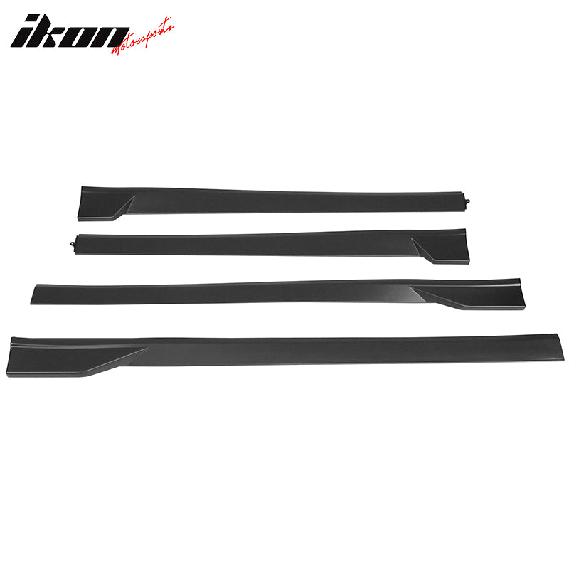 IKON MOTORSPORTS, Side Skirts Compatible With 2018-2022 Toyota Camry, TRD Style PP Side Extensions Line Protector Rocker Panel Splitter Left Right Side