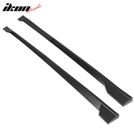 IKON MOTORSPORTS, Side Skirts Compatible With 2018-2022 Toyota Camry, TRD Style PP Side Extensions Line Protector Rocker Panel Splitter Left Right Side