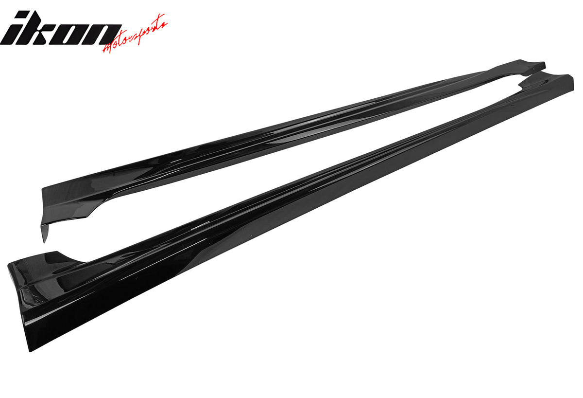 Fits 19-24 Toyota Corolla E210 Hatchback M Style Gloss Black Side Skirts Panel