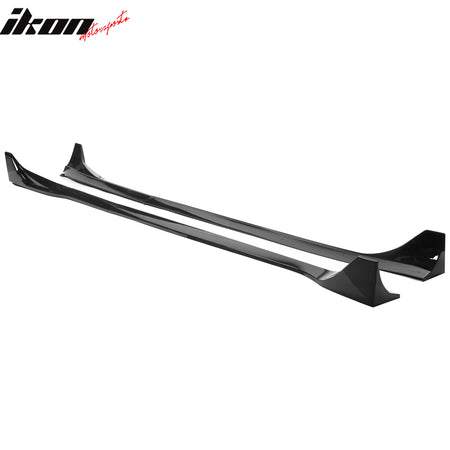 Fits 2024 Tesla Model 3 IKON Style Side Skirt Rocker Panel 4PCS Gloss Black ABS