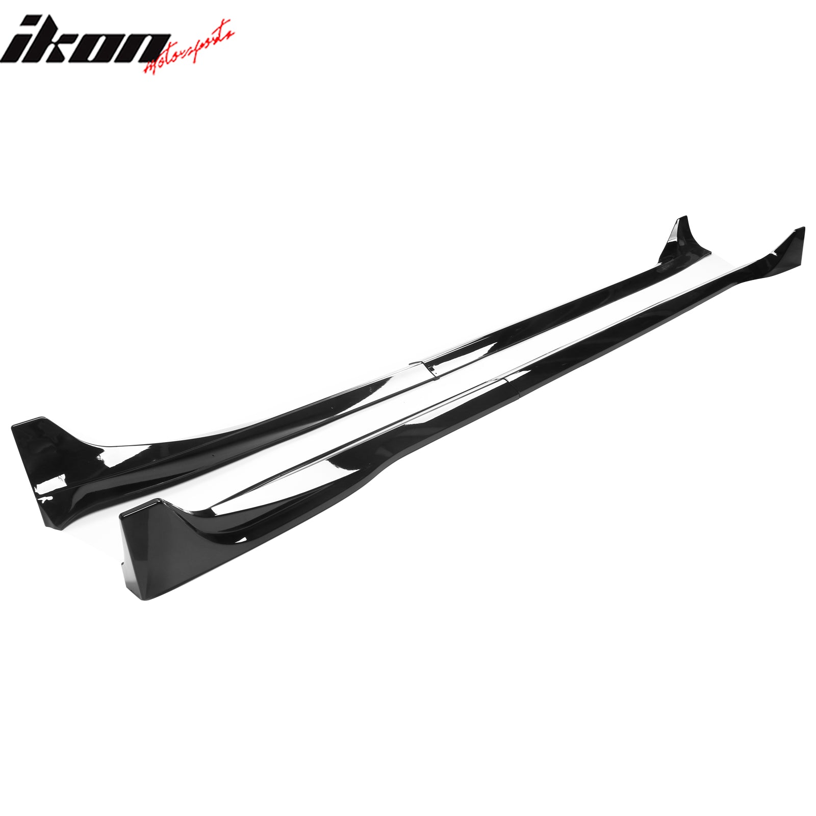 Fits 2024 Tesla Model 3 IKON Style Side Skirt Rocker Panel 4PCS Gloss Black ABS