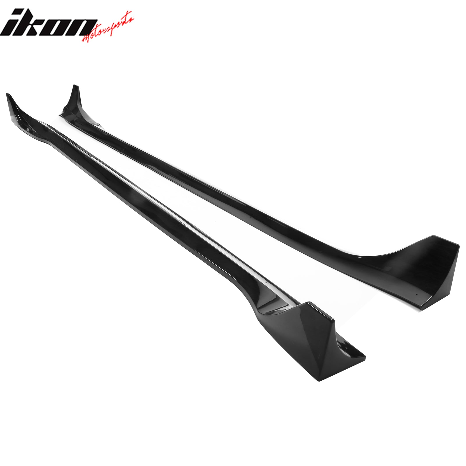 Fits 2024 Tesla Model 3 IKON Style Side Skirt Rocker Panel 4PCS Gloss Black ABS