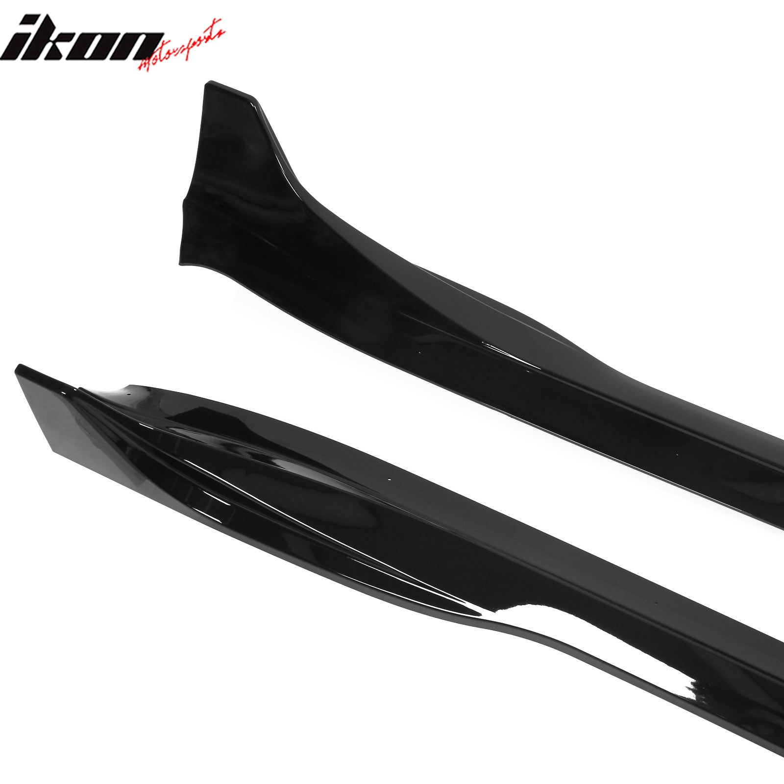 Fits 2024 Tesla Model 3 IKON Style Side Skirt Rocker Panel 4PCS Gloss Black ABS