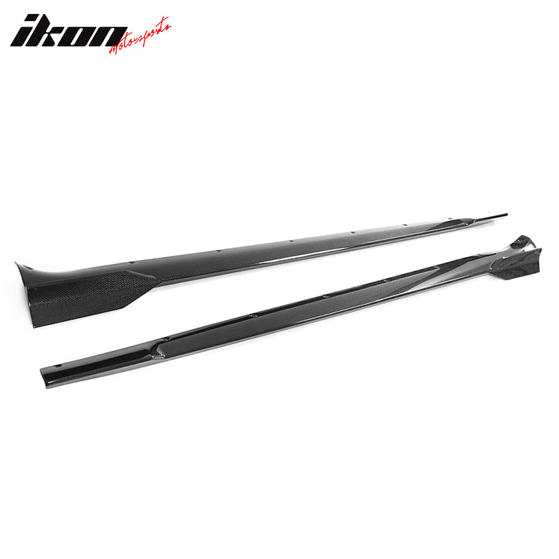 For 21-23 Tesla Model S Carbon Fiber Side Skirts Extension Splitter Rocker Panel