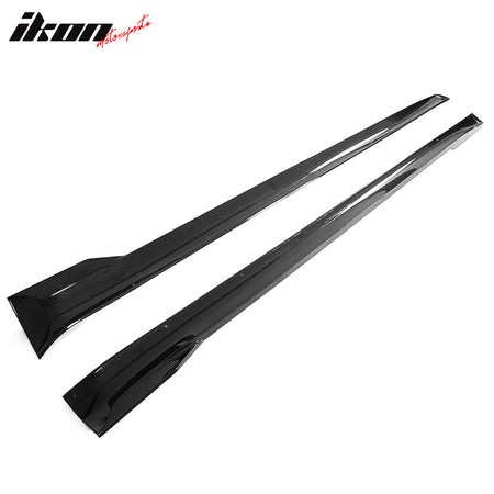 For 21-23 Tesla Model S Carbon Fiber Side Skirts Extension Splitter Rocker Panel