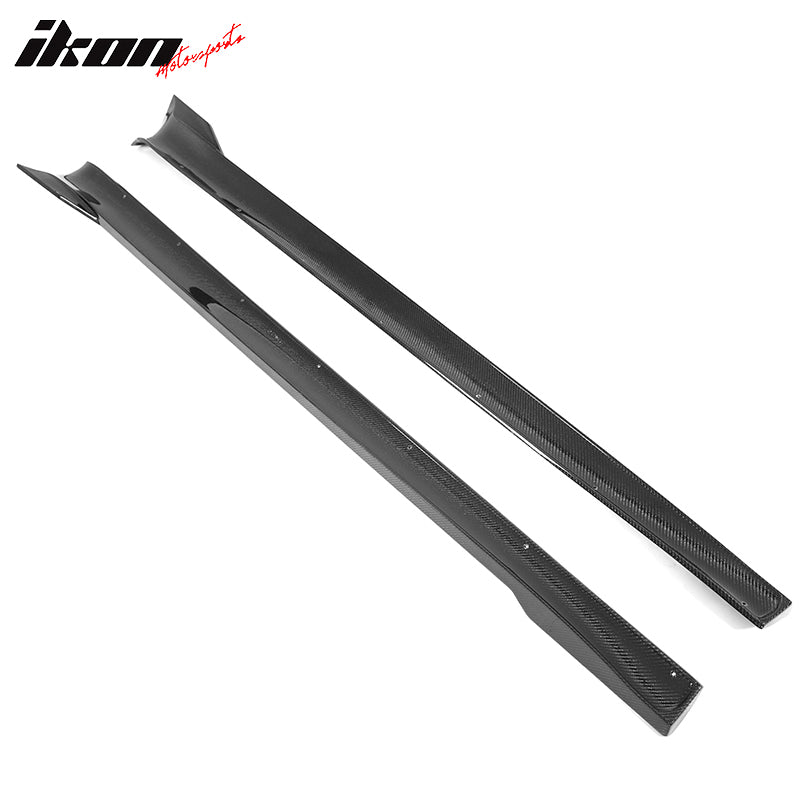 For 21-23 Tesla Model S Carbon Fiber Side Skirts Extension Splitter Rocker Panel