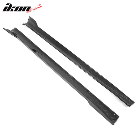 For 21-23 Tesla Model S Carbon Fiber Side Skirts Extension Splitter Rocker Panel