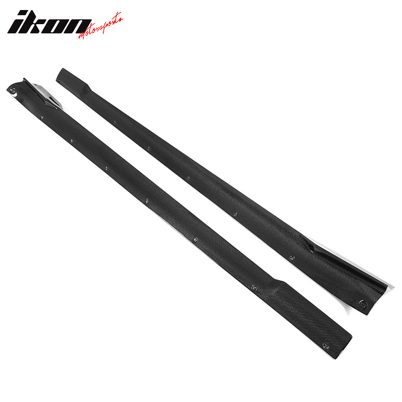 For 21-23 Tesla Model S Carbon Fiber Side Skirts Extension Splitter Rocker Panel