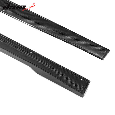 For 21-23 Tesla Model S Carbon Fiber Side Skirts Extension Splitter Rocker Panel