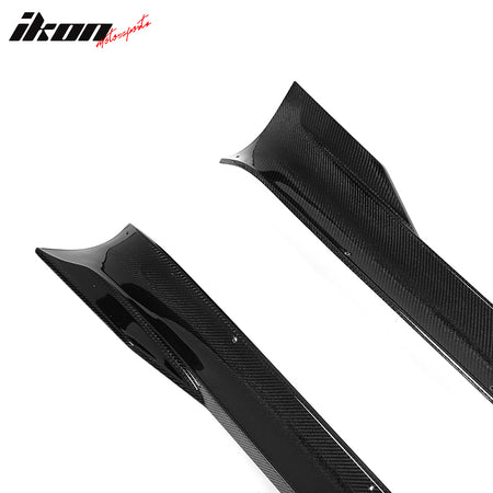 For 21-23 Tesla Model S Carbon Fiber Side Skirts Extension Splitter Rocker Panel