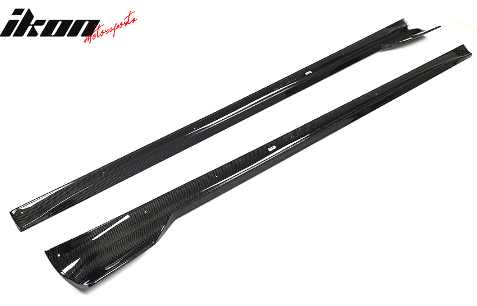 Fits 21-23 Tesla Model S Revozport Gloss Carbon Fiber Side Skirts Splitter Panel