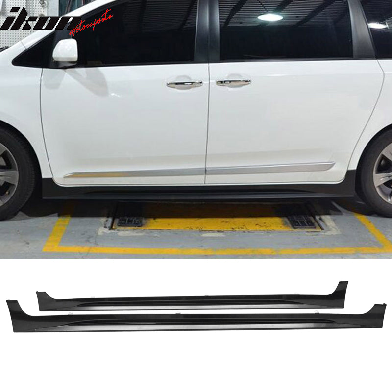 2011-2020 Toyota Sienna XL30 SE MP Style Side Skirts Rocker Panel ABS