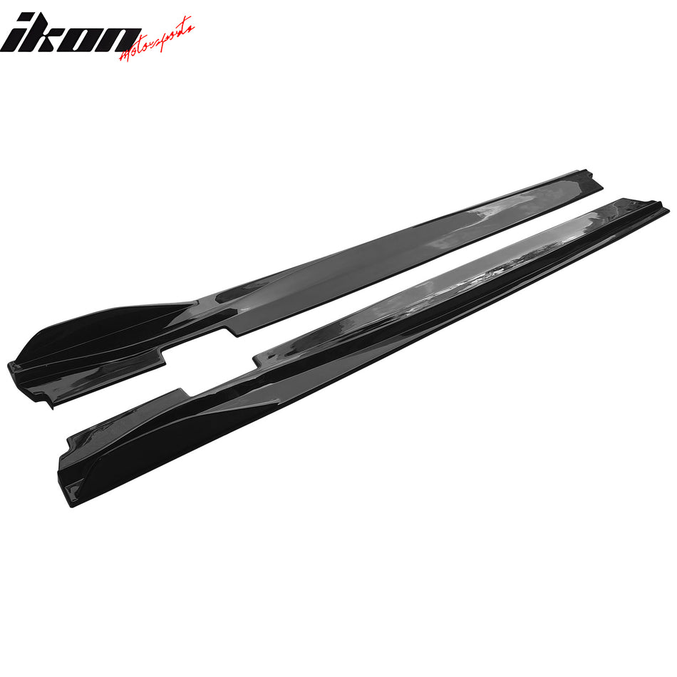 2022-2024 Toyota GR86 & Subaru BRZ IKON V2 Side Skirts Gloss Black ABS