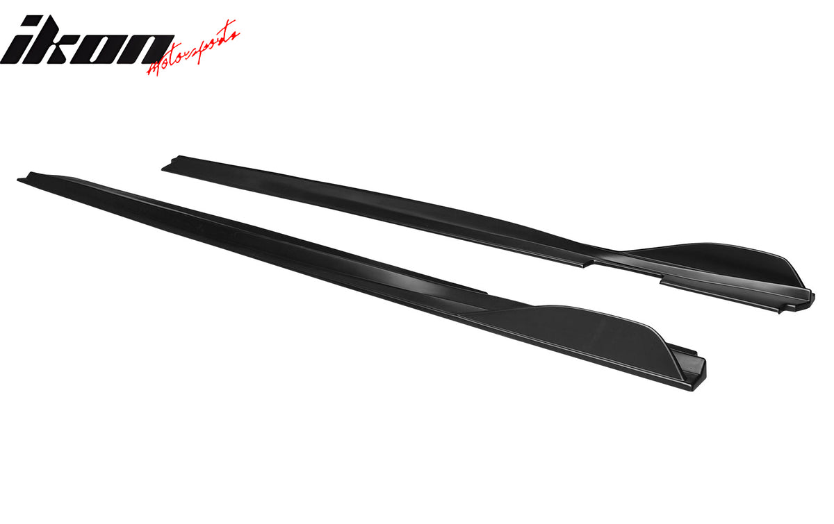 Fits 22-24 Toyota GR86 & Subaru BRZ IKON V2 Style Side Skirts Matte Black ABS