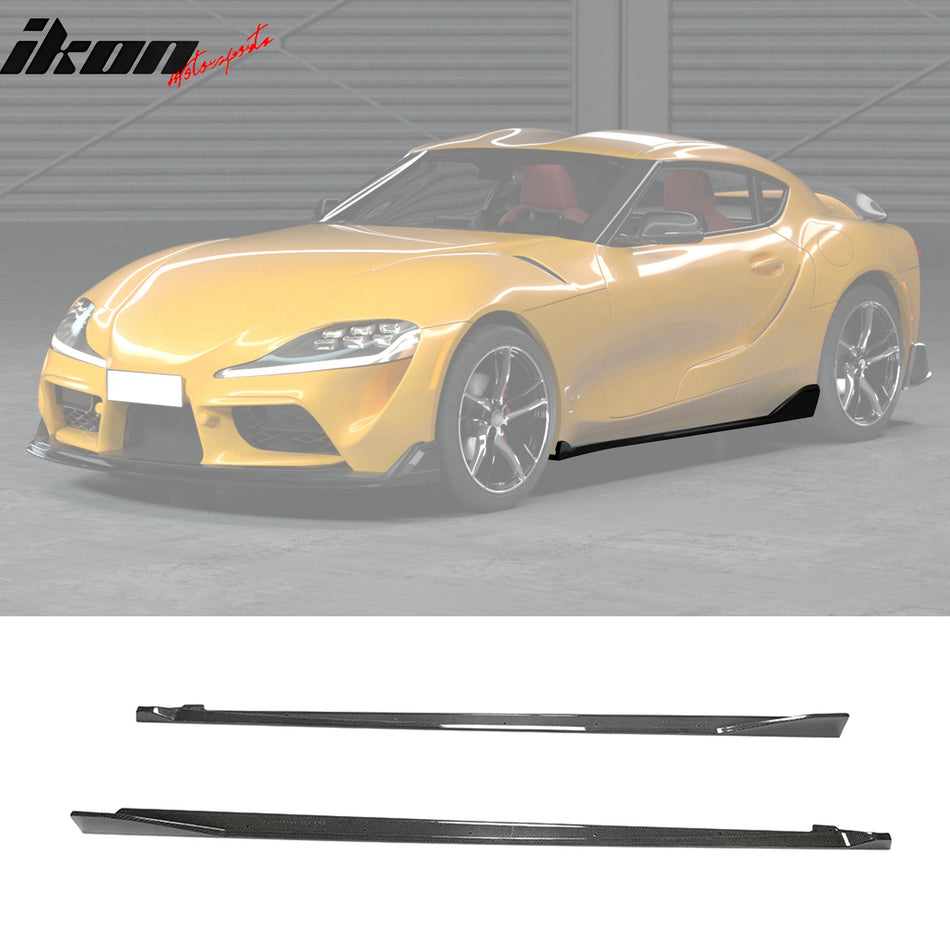 2020-2024 Toyota GR Supra A90 MZ Speed Side Skirts Gloss Carbon Fiber