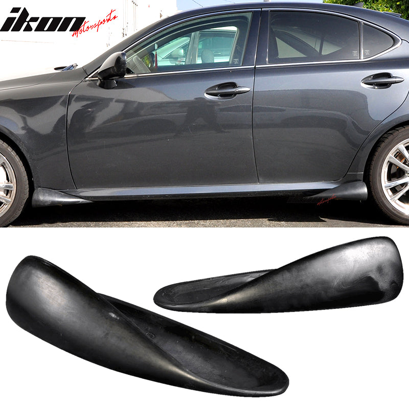 Honda Hyundai Unpainted Add On Side Skirt Extension Rear Apron PU 2PC