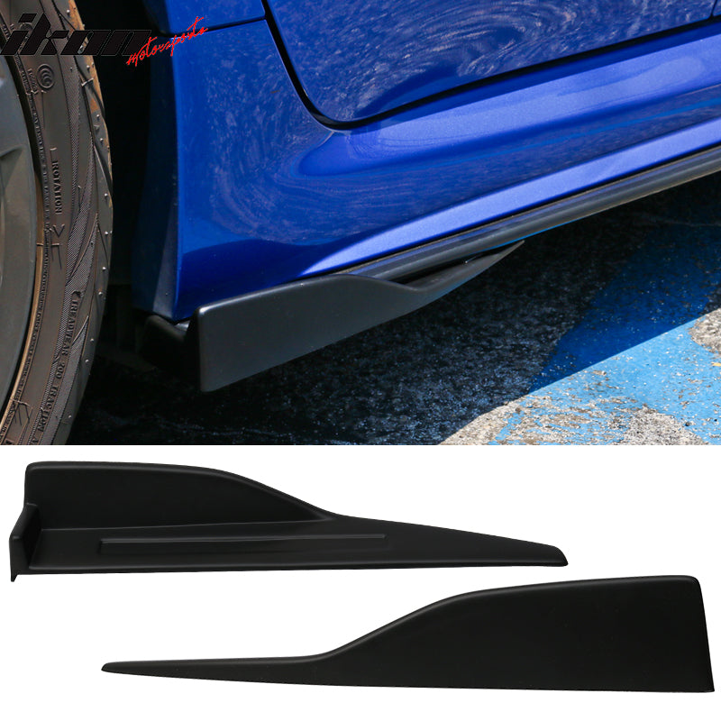 Universal V3 Style 2PCS Side Skirts Rocker Panel Winglet Splitters PP