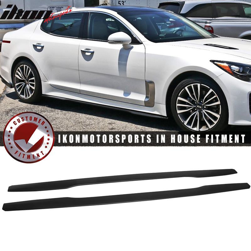 2018-2021 Kia Stinger Ikon Style Unpainted Side Skirts Extension PP