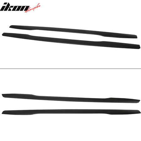 Fit 18-21 Kia Stinger Ikon Style Side Skirts Extension Unpainted Black PP