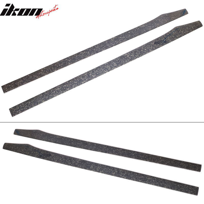 Universal 77.5" Side Skirts Flat Bottom Line Forged Carbon Fiber