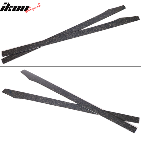 Universal 77.5" Side Skirts Flat Bottom Line Forged Carbon Fiber