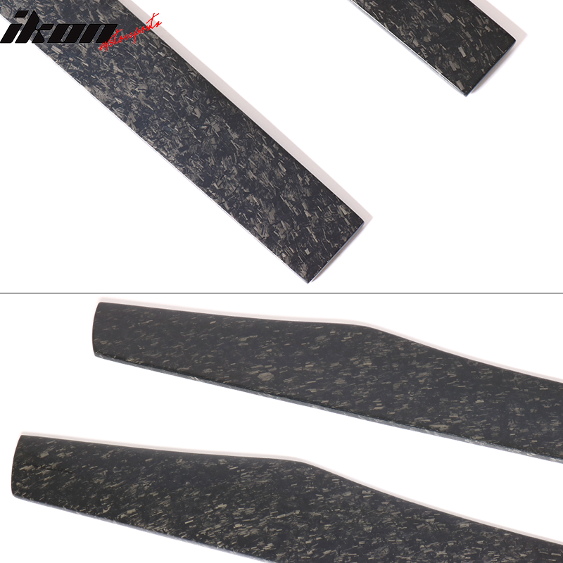 Universal 77.5" Side Skirts Flat Bottom Line Forged Carbon Fiber