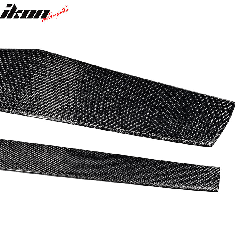 Universal 77.5" Side Skirts Extension Rocker Panel Flat Bottom Line Carbon Fiber